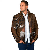 New Zealand Taiaha Padded Jacket Maori Weapon Silver Fern Maori Pattern LT22 - Polynesian Pride