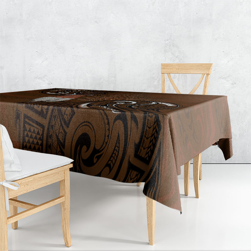 New Zealand Taiaha Tablecloth Maori Weapon Silver Fern Maori Pattern LT22 - Polynesian Pride