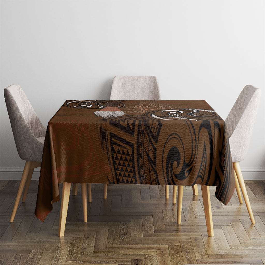 New Zealand Taiaha Tablecloth Maori Weapon Silver Fern Maori Pattern LT22 - Polynesian Pride