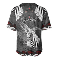 New Zealand Weka Personalised Baseball Jersey Aotearoa Hen Silver Fern Maori Pattern LT22 - Polynesian Pride