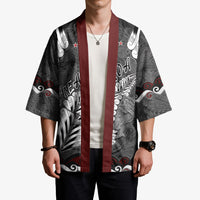 New Zealand Weka Personalised Kimono Aotearoa Hen Silver Fern Maori Pattern LT22 - Polynesian Pride