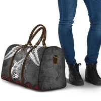 New Zealand Weka Personalised Travel Bag Aotearoa Hen Silver Fern Maori Pattern LT22 - Polynesian Pride