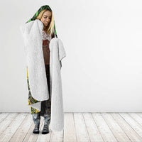 New Zealand Parakeet Bird Hooded Blanket Maori Kakariki Kowhai Maori Pattern LT22 - Polynesian Pride