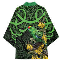 New Zealand Parakeet Bird Kimono Maori Kakariki Kowhai Maori Pattern LT22 - Polynesian Pride