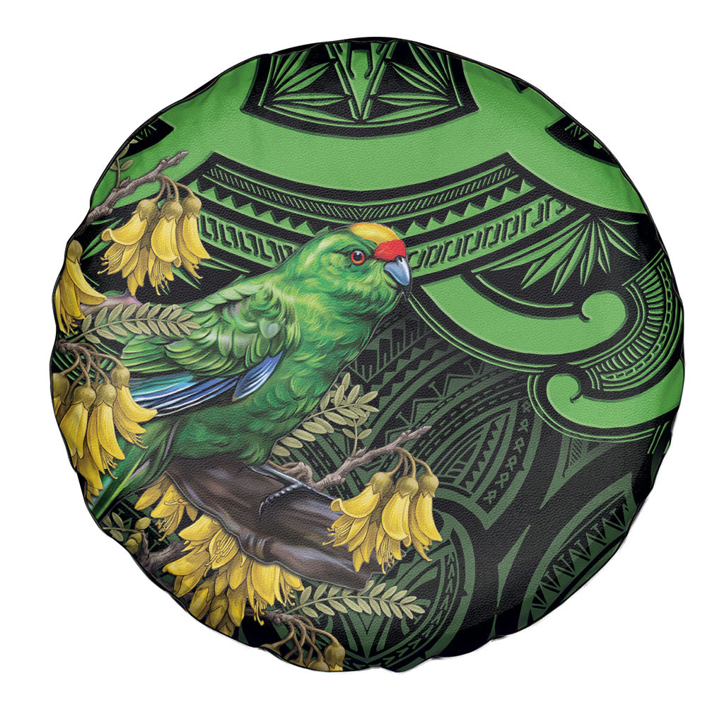New Zealand Parakeet Bird Spare Tire Cover Maori Kakariki Kowhai Maori Pattern LT22 - Polynesian Pride