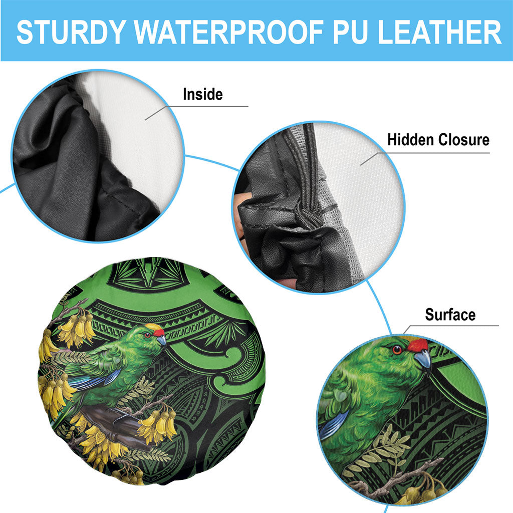 New Zealand Parakeet Bird Spare Tire Cover Maori Kakariki Kowhai Maori Pattern LT22 - Polynesian Pride