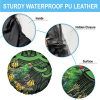 New Zealand Parakeet Bird Spare Tire Cover Maori Kakariki Kowhai Maori Pattern LT22 - Polynesian Pride