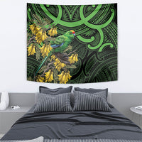 New Zealand Parakeet Bird Tapestry Maori Kakariki Kowhai Maori Pattern LT22 - Polynesian Pride
