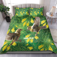 Bellbird New Zealand Personalised Bedding Set Kowhai Flower Maori Pattern LT22 - Polynesian Pride