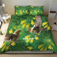 Bellbird New Zealand Personalised Bedding Set Kowhai Flower Maori Pattern LT22 - Polynesian Pride