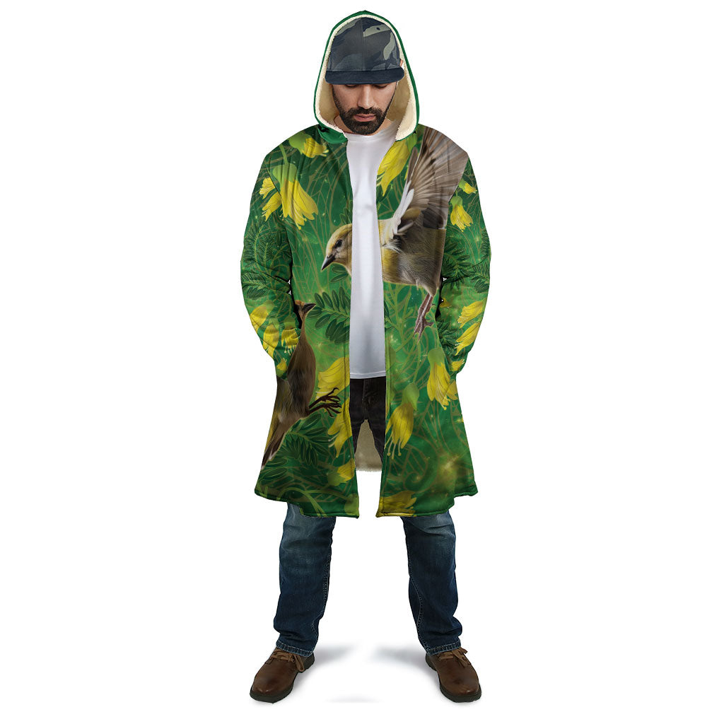 Bellbird New Zealand Personalised Cloak Kowhai Flower Maori Pattern LT22 - Polynesian Pride