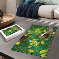 Bellbird New Zealand Personalised Puzzle Kowhai Flower Maori Pattern LT22 - Polynesian Pride