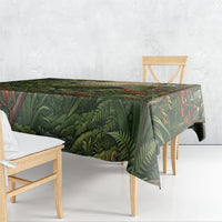 Bellbird New Zealand Personalised Tablecloth Korimako Harakeke Flower Native Forest LT22 - Polynesian Pride