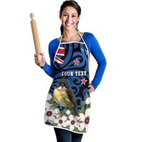Tomtit New Zealand Personalised Apron Miromiro Manuka Flower Maori Pattern LT22 - Polynesian Pride