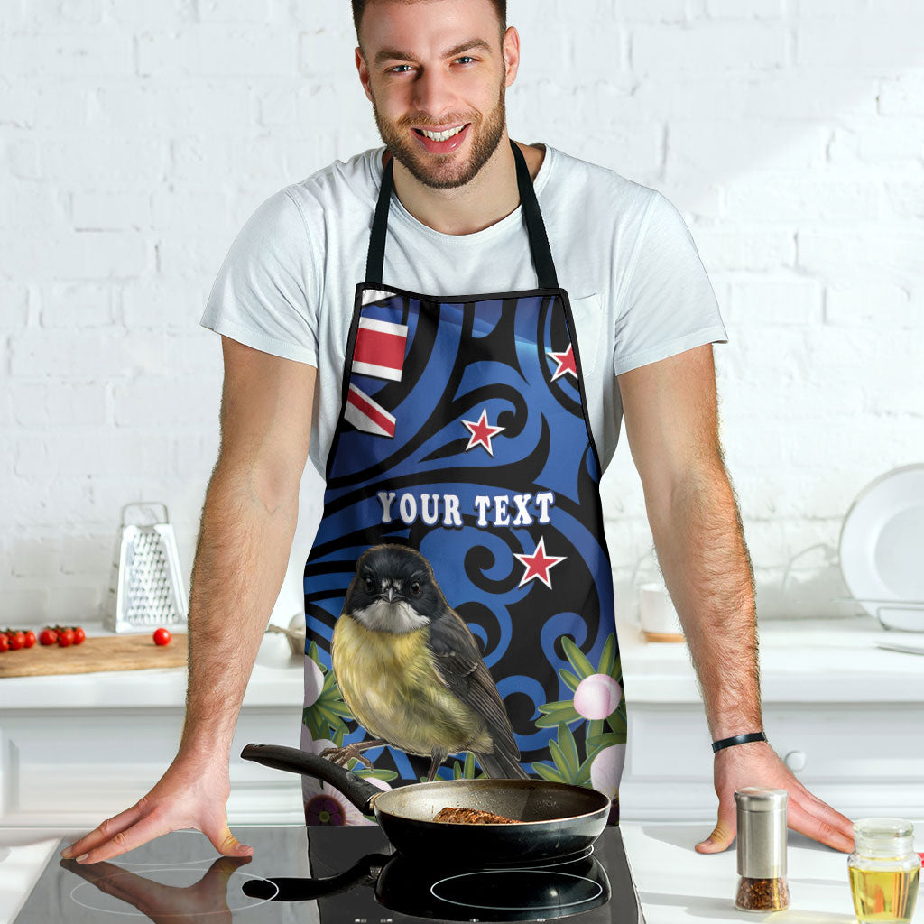 Tomtit New Zealand Personalised Apron Miromiro Manuka Flower Maori Pattern LT22 - Polynesian Pride