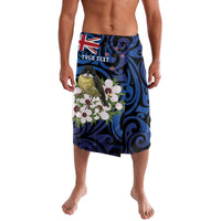 Tomtit New Zealand Personalised Lavalava Miromiro Manuka Flower Maori Pattern LT22 Blue - Polynesian Pride