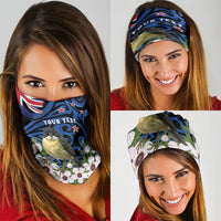 Tomtit New Zealand Personalised Neck Gaiter Miromiro Manuka Flower Maori Pattern LT22 - Polynesian Pride