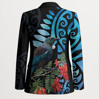 Tui Bird Kakabeak New Zealand Blazer Clianthus Galaxy Maori Koru Pattern LT22 - Polynesian Pride