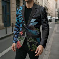 Tui Bird Kakabeak New Zealand Blazer Clianthus Galaxy Maori Koru Pattern LT22 - Polynesian Pride