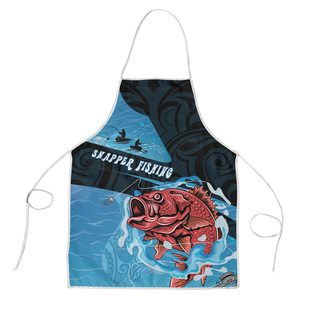 Snapper Fishing New Zealand Apron Tamure Fish Hook Maori Pattern LT22 Blue - Polynesian Pride