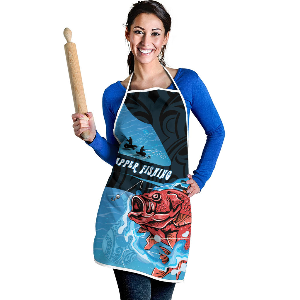 Snapper Fishing New Zealand Apron Tamure Fish Hook Maori Pattern LT22 - Polynesian Pride