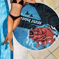 Snapper Fishing New Zealand Beach Blanket Tamure Fish Hook Maori Pattern LT22 - Polynesian Pride