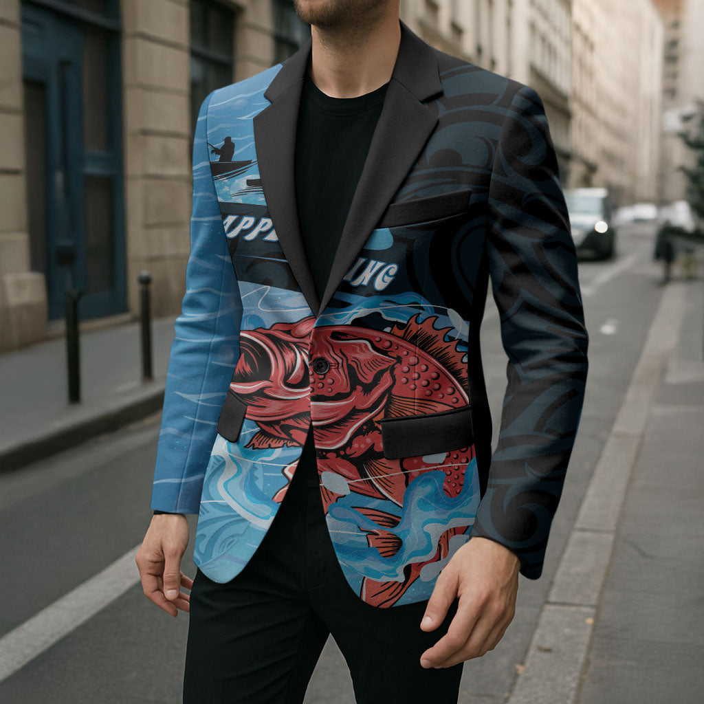 Personalised Snapper Fishing New Zealand Blazer Tamure Fish Hook Maori Pattern LT22 - Polynesian Pride