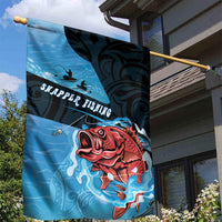 Snapper Fishing New Zealand Garden Flag Tamure Fish Hook Maori Pattern LT22 - Polynesian Pride