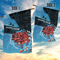 Snapper Fishing New Zealand Garden Flag Tamure Fish Hook Maori Pattern LT22 - Polynesian Pride