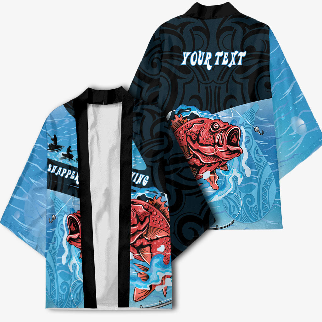 Personalised Snapper Fishing New Zealand Kimono Tamure Fish Hook Maori Pattern LT22 - Polynesian Pride