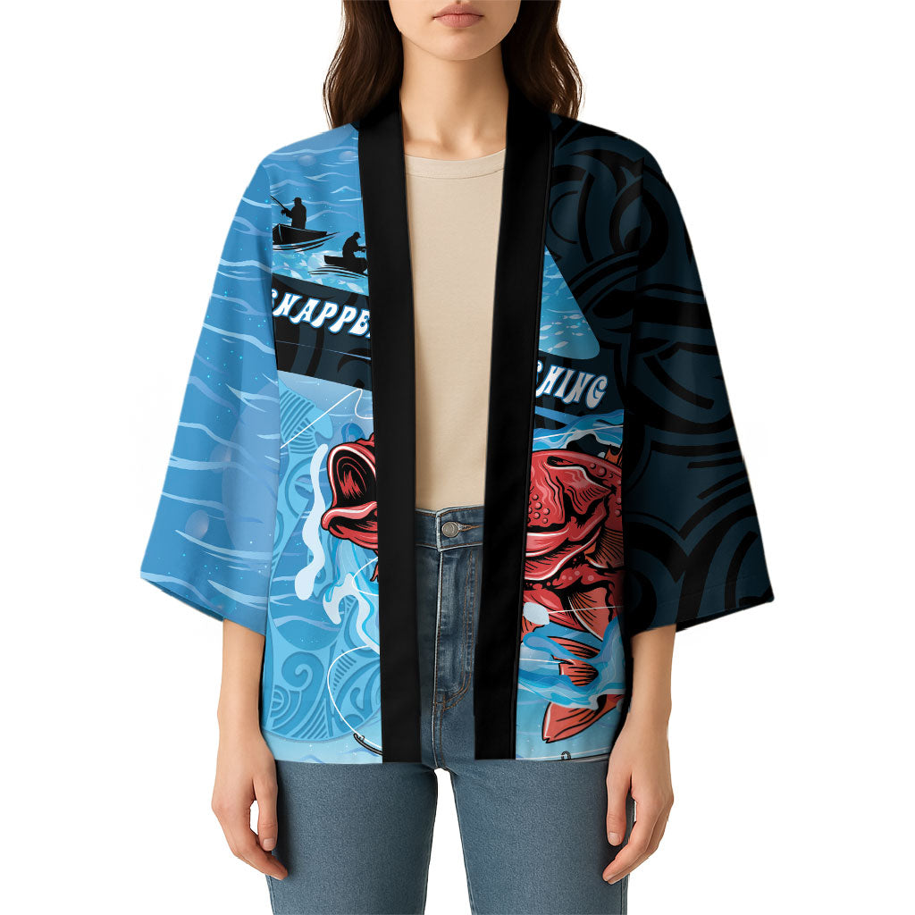Personalised Snapper Fishing New Zealand Kimono Tamure Fish Hook Maori Pattern LT22 - Polynesian Pride