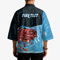 Personalised Snapper Fishing New Zealand Kimono Tamure Fish Hook Maori Pattern LT22 - Polynesian Pride