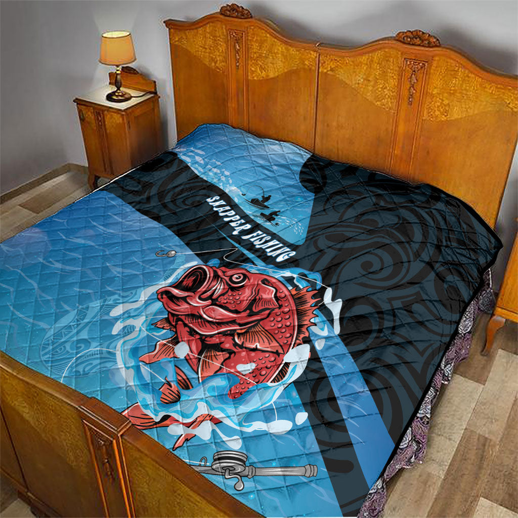 Snapper Fishing New Zealand Quilt Tamure Fish Hook Maori Pattern LT22 - Polynesian Pride