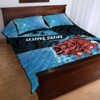 Snapper Fishing New Zealand Quilt Bed Set Tamure Fish Hook Maori Pattern LT22 - Polynesian Pride