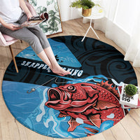 Snapper Fishing New Zealand Round Carpet Tamure Fish Hook Maori Pattern LT22 - Polynesian Pride