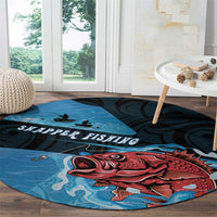 Snapper Fishing New Zealand Round Carpet Tamure Fish Hook Maori Pattern LT22 - Polynesian Pride
