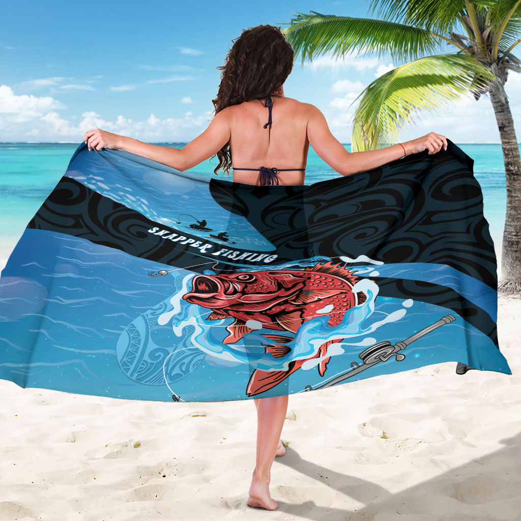 Snapper Fishing New Zealand Sarong Tamure Fish Hook Maori Pattern LT22 - Polynesian Pride