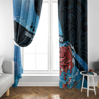 Snapper Fishing New Zealand Window Curtain Tamure Fish Hook Maori Pattern LT22 - Polynesian Pride