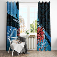 Snapper Fishing New Zealand Window Curtain Tamure Fish Hook Maori Pattern LT22 - Polynesian Pride