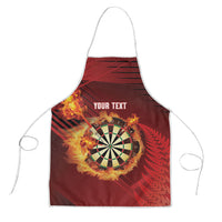 Personalised Darts New Zealand Apron Silver Fern Red Color LT22 Red - Polynesian Pride