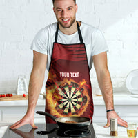Personalised Darts New Zealand Apron Silver Fern Red Color LT22 - Polynesian Pride
