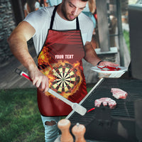 Personalised Darts New Zealand Apron Silver Fern Red Color LT22 - Polynesian Pride