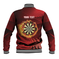 Personalised Darts New Zealand Baseball Jacket Silver Fern Red Color LT22 - Polynesian Pride