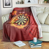 Personalised Darts New Zealand Blanket Silver Fern Red Color LT22 Red - Polynesian Pride