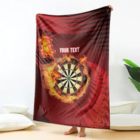 Personalised Darts New Zealand Blanket Silver Fern Red Color LT22 - Polynesian Pride