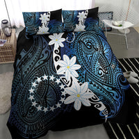 Cook Islands Maori Language Week Bedding Set Tiare Maori Kuki Airani Blue Pattern LT22 - Polynesian Pride