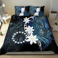 Cook Islands Maori Language Week Bedding Set Tiare Maori Kuki Airani Blue Pattern LT22 - Polynesian Pride
