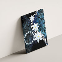 Cook Islands Maori Language Week Canvas Wall Art Tiare Maori Kuki Airani Blue Pattern LT22 - Polynesian Pride