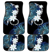 Cook Islands Maori Language Week Car Mats Tiare Maori Kuki Airani Blue Pattern LT22 - Polynesian Pride
