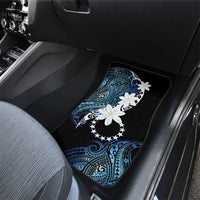 Cook Islands Maori Language Week Car Mats Tiare Maori Kuki Airani Blue Pattern LT22 - Polynesian Pride